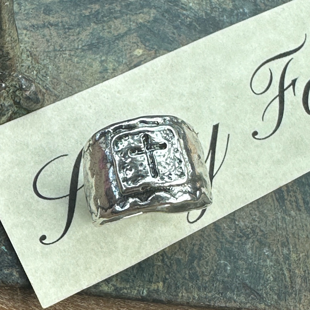 Brand New Size 7 Cross Ring Sterling Silver